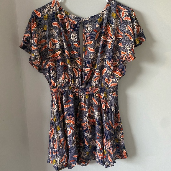 Lulus Navy Blue Print Romper - Picture 4 of 5